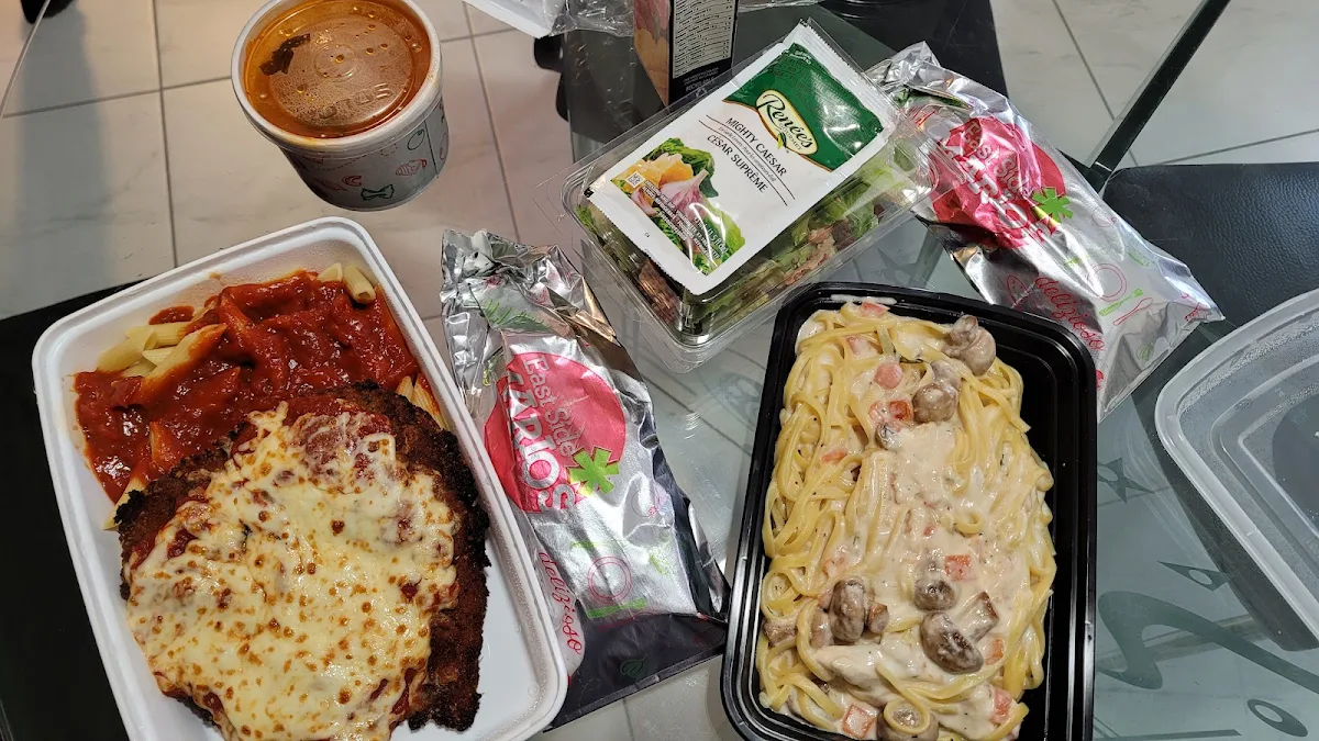 Chicken Parmigiana Minestrone Soup Chicken and Mushroom Fettuccine Alfredo