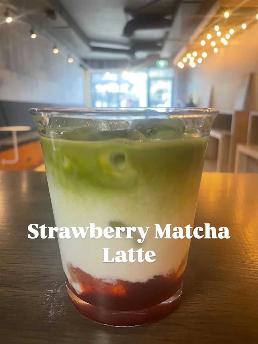 Iced Strawberry Matcha Latte
