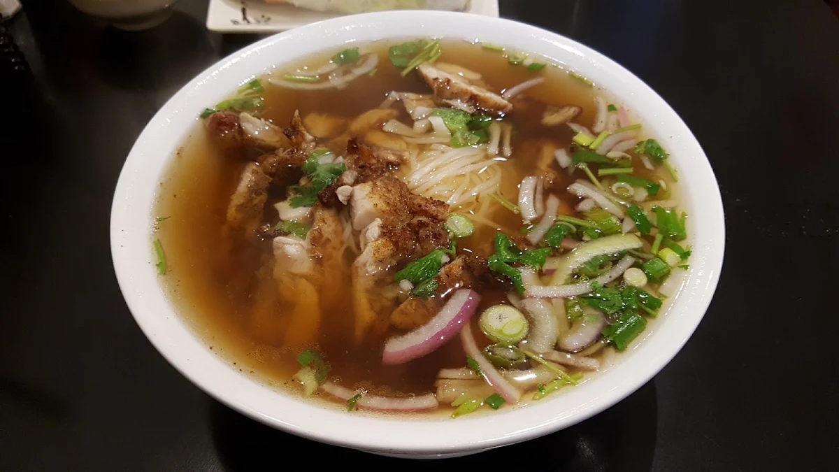 - House Special Soup with Tripe Medium Rare Beef Brisket and Beef Balls