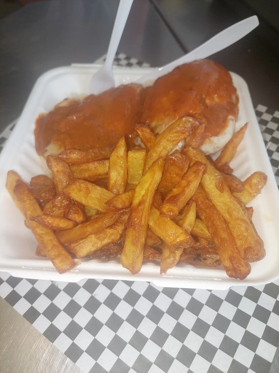Butter Chicken Chicken Breast on an Open Faced Bun