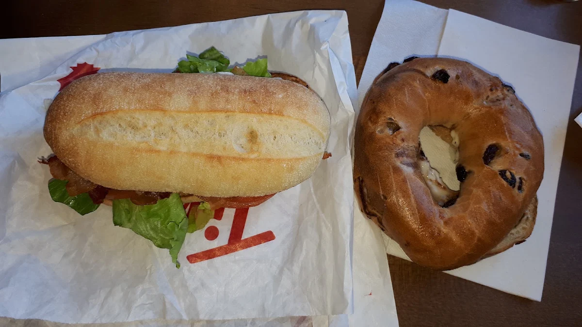 blt Club and Cinnamon Raisin Bagel