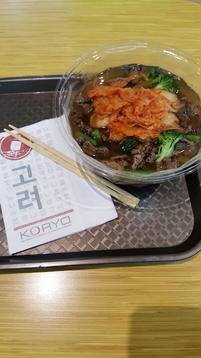 Beef Glass Noodle Soup with Kimchi