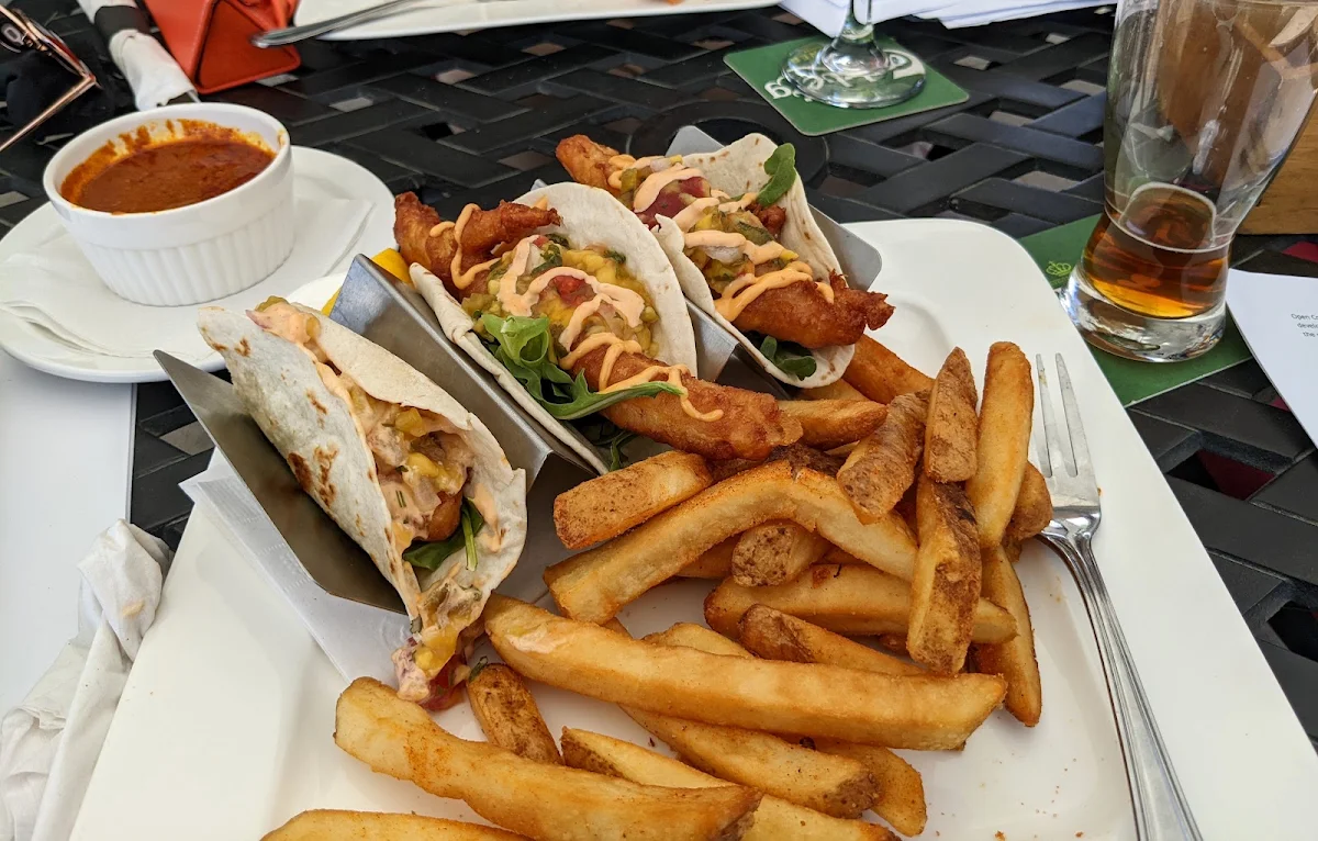 Fish Tacos with Fries Ask for Some Curry Sauce