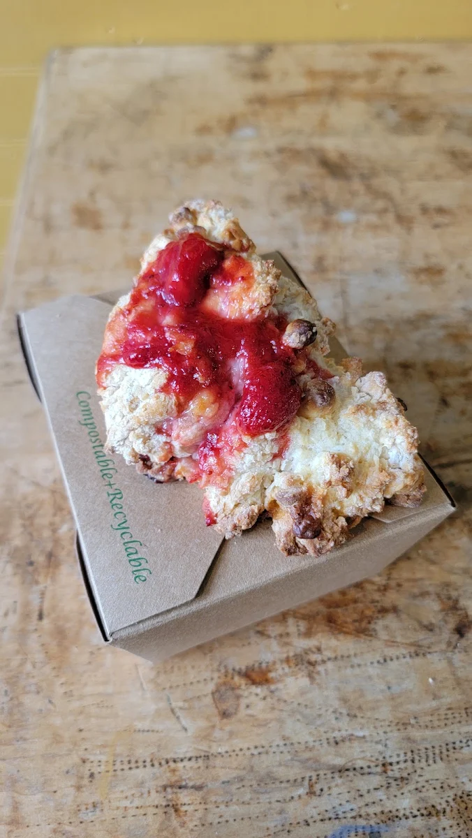 White Chocolate & Strawberry Scone