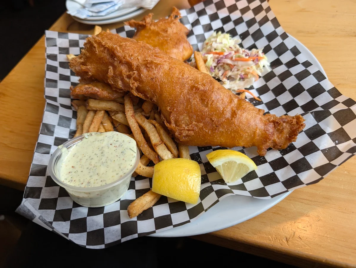 Fish and Chips with Coleslaw