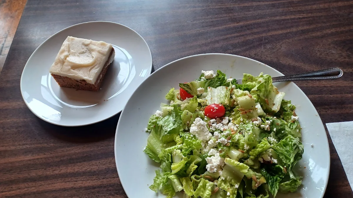 Carrot Cake and Garden Greens Salad