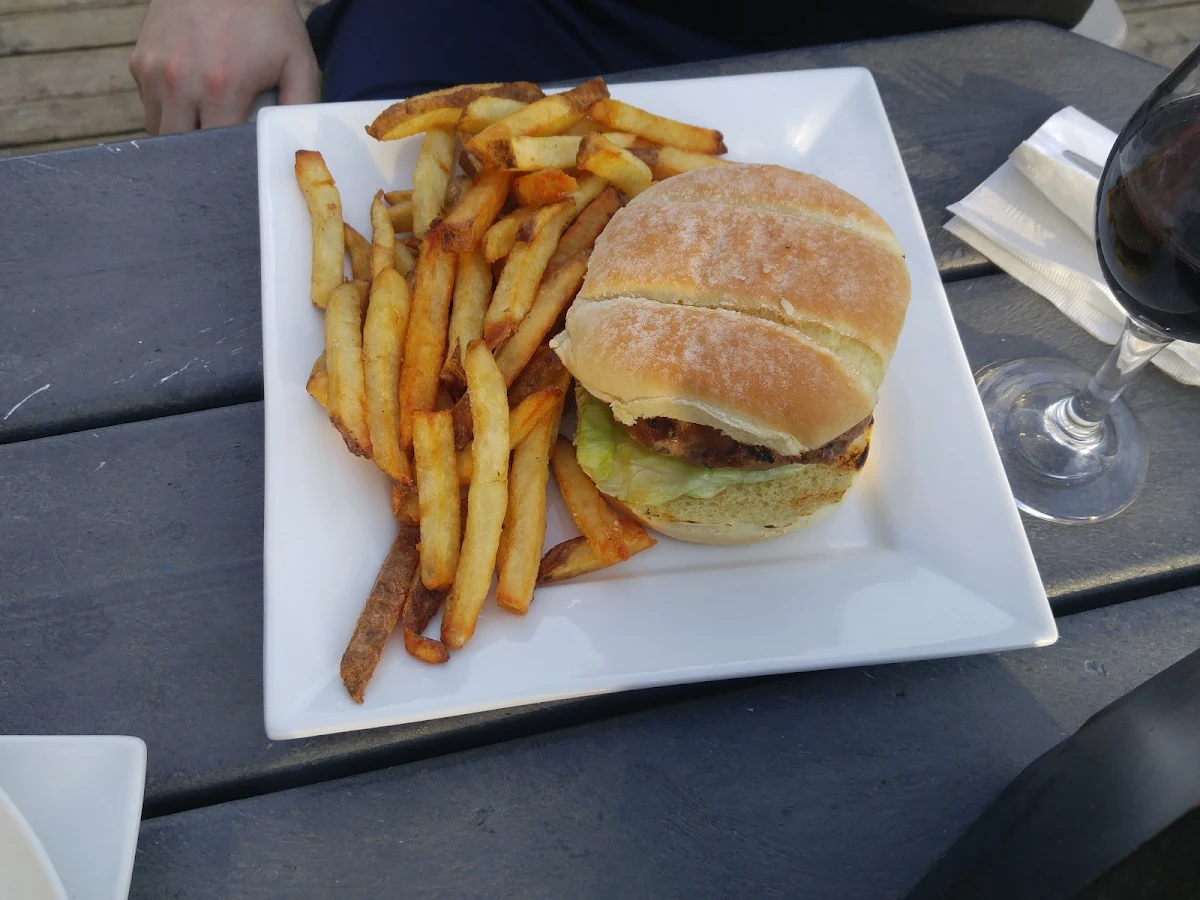Stuffed Turkey Burger and Home Cut Fries
