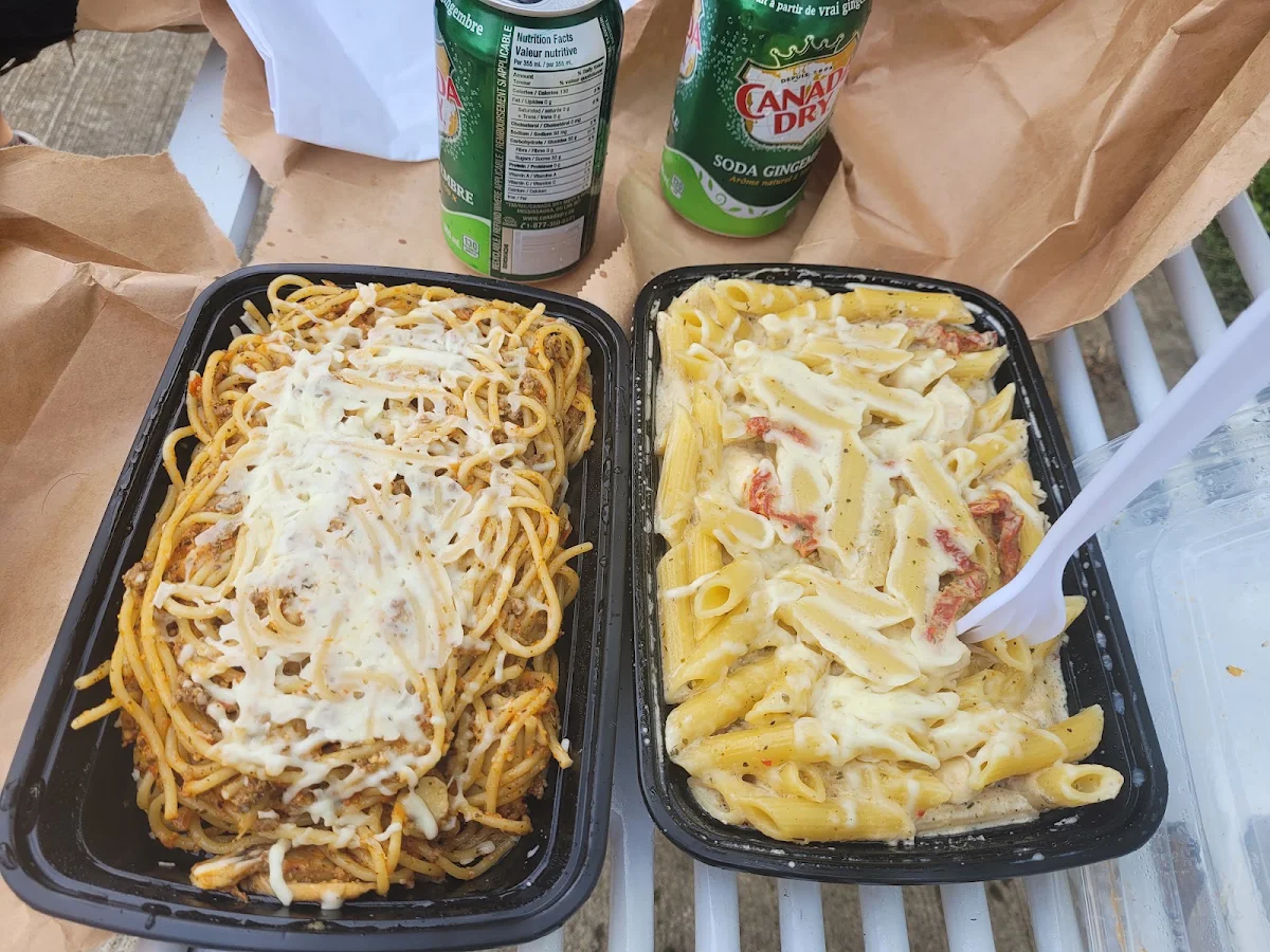 Chicken Pene & Meat Spaghetti Meat Sauce