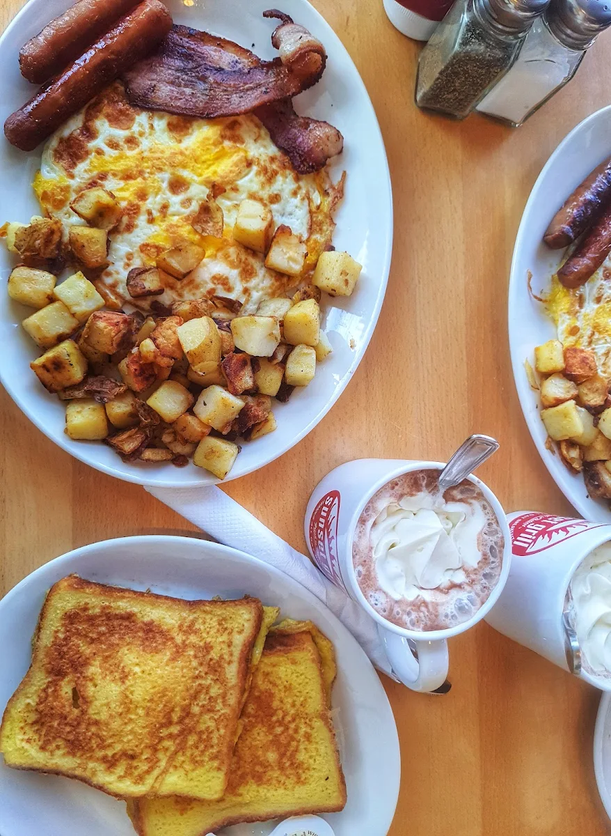 Bacon Sausage Eggs and Toast
