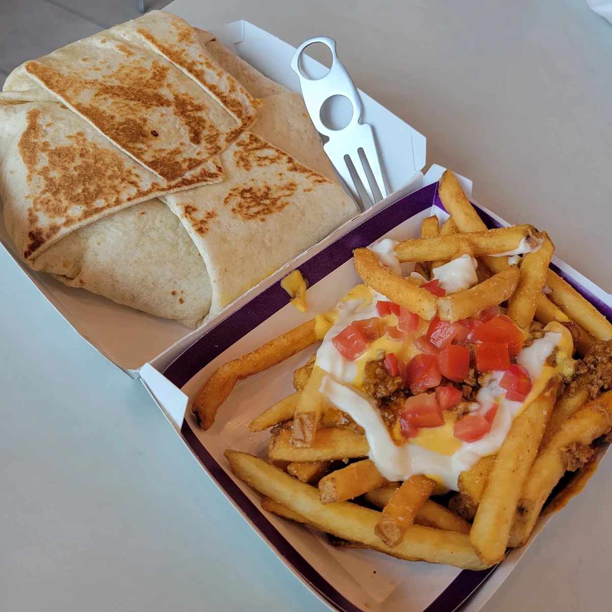 Beef Crunchwrap Supreme and Fries Supreme