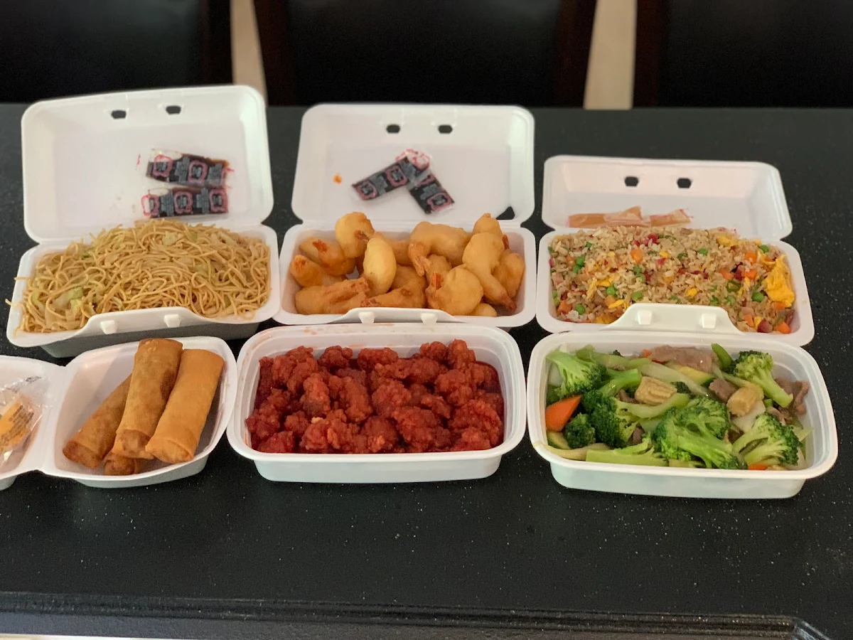 Chicken Chow Mein Noodles Deep Fried Prawns Pork Fried Rice Spring Rolls Sweet and Sour Chicken