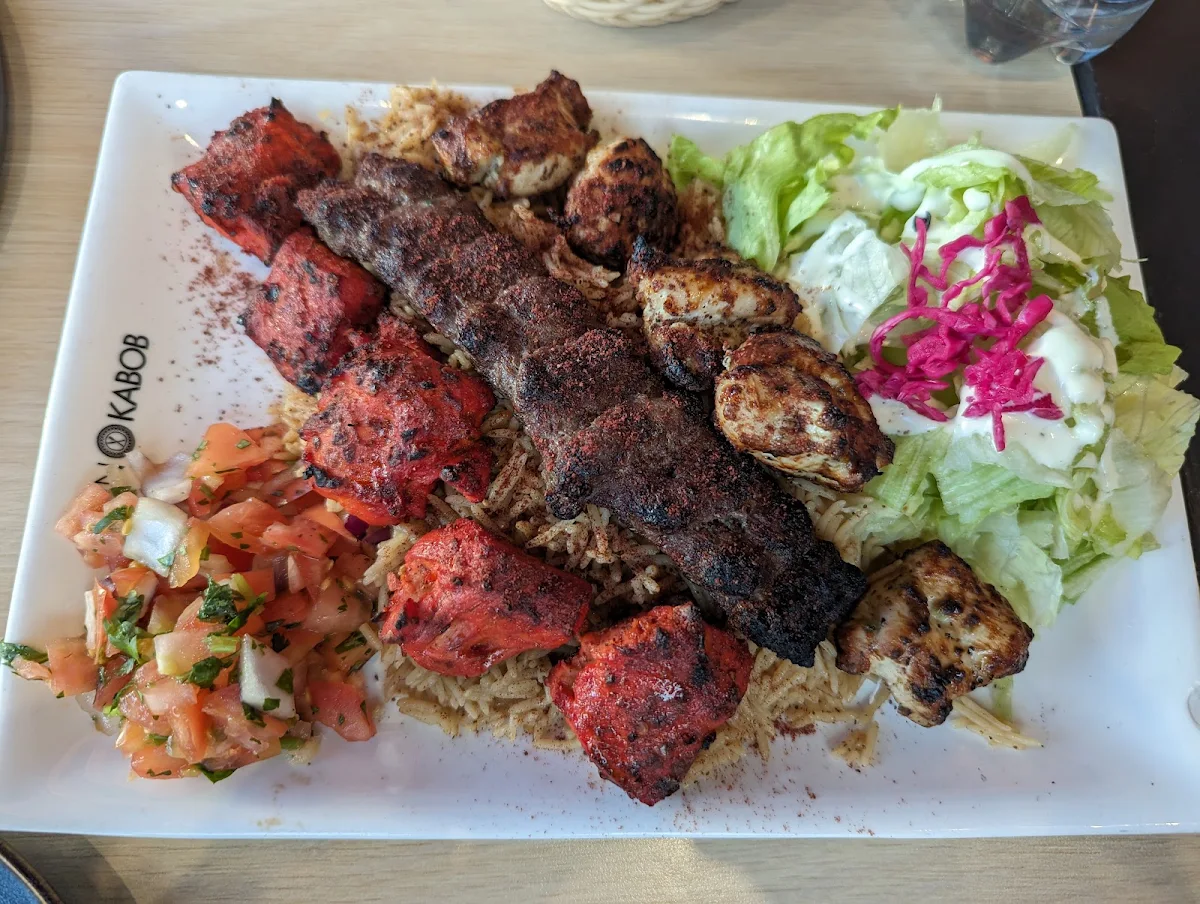 Chopan Kabob with Rice Juicy Lightly Marinated Lamb Chops Seasoned for the Perfect Edible Taste