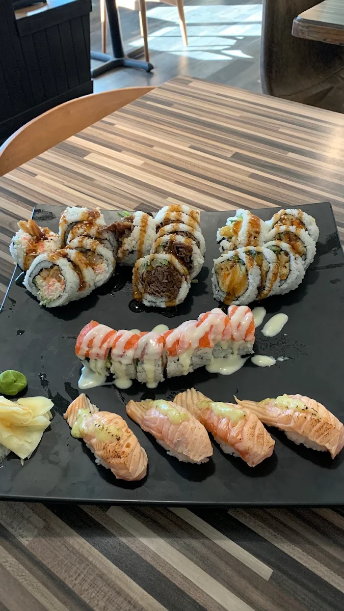 Red Dragon Roll Garlic Salmon Roll Chicken Katsu Roll