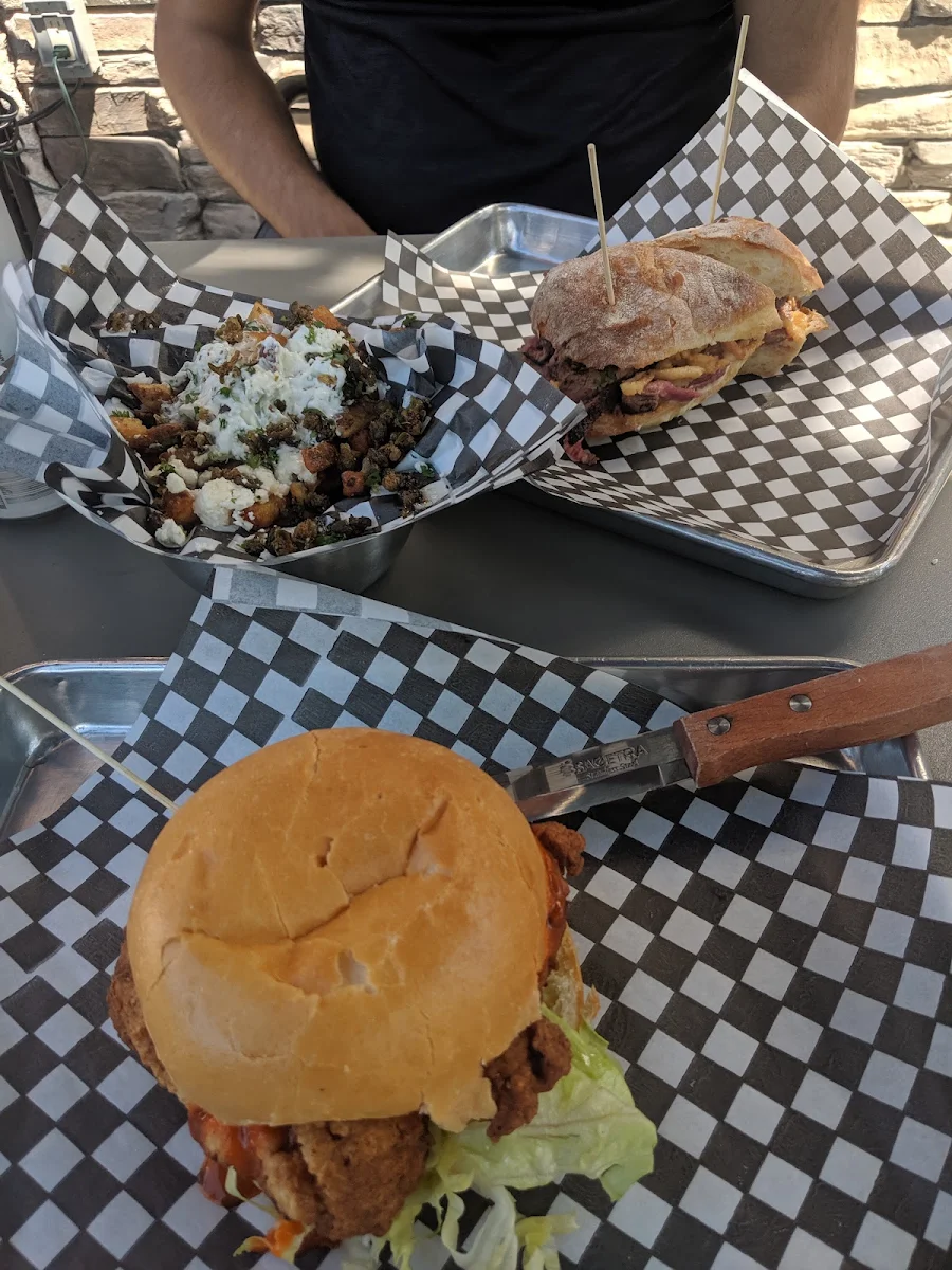 Buttermilk Fried Chicken Roasted Poblano Slaw Chipotle Honey Garlic Aioli