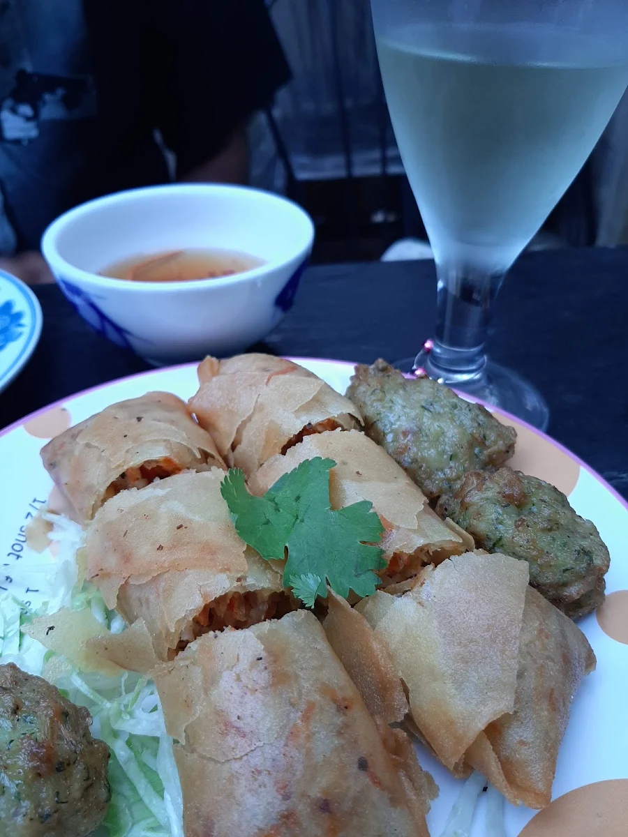 Spring Rolls and Calamari Fritti