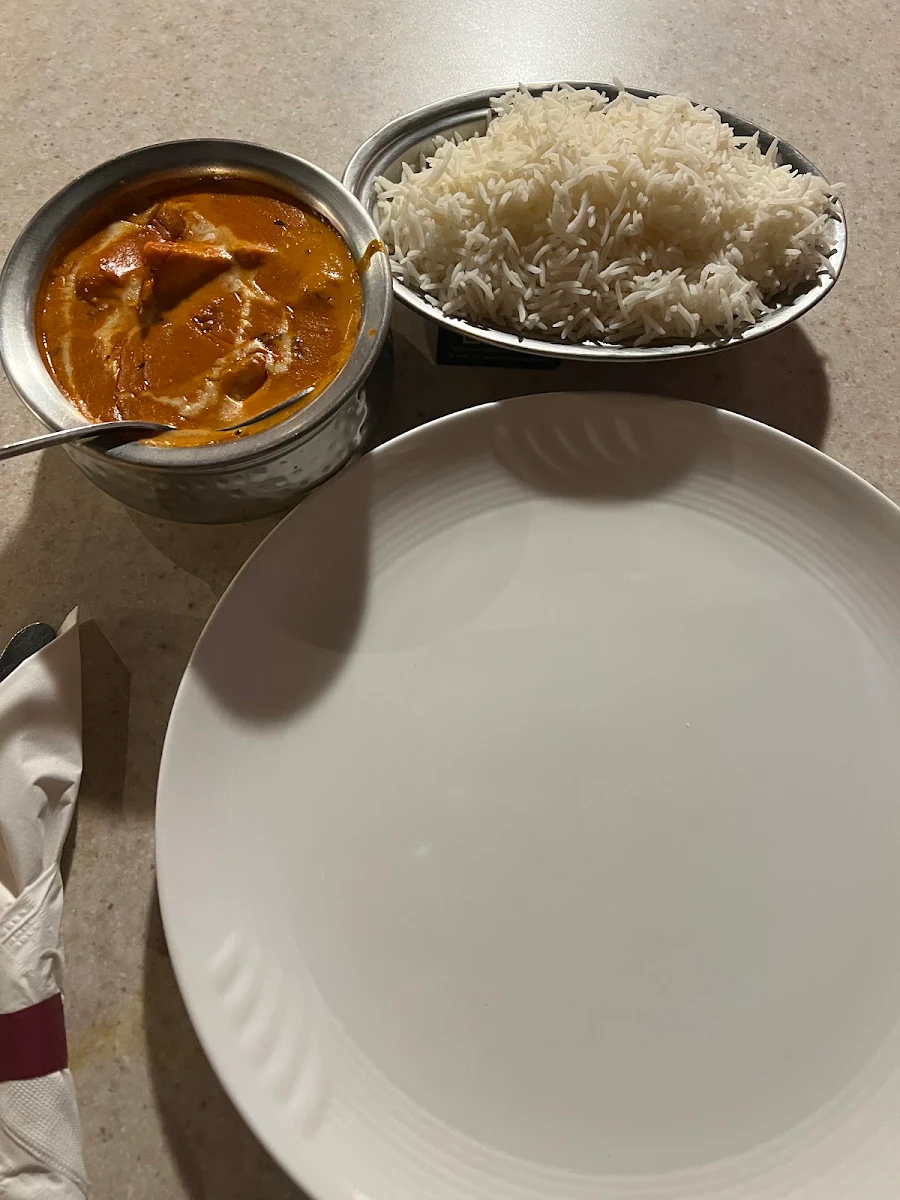 Butter Chicken and White Rice