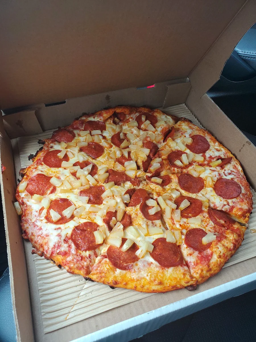 Pepperoni and Pineapple Pizza