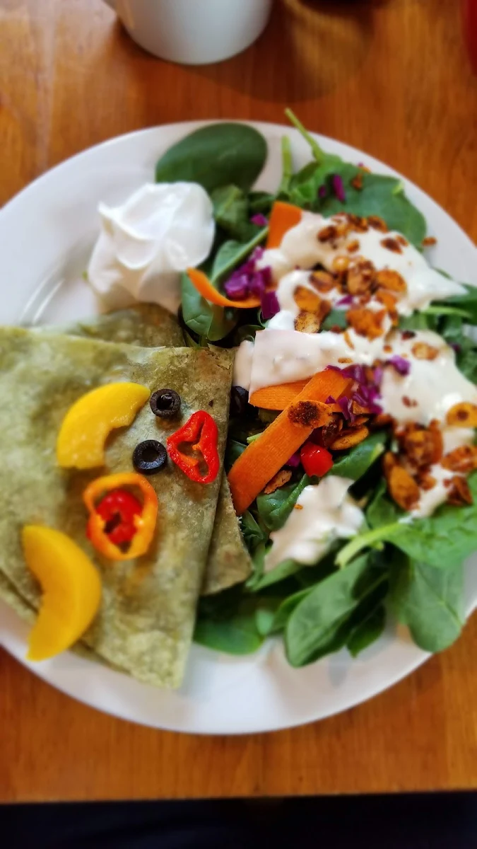 Chicken Quesadilla and Spinach Salad