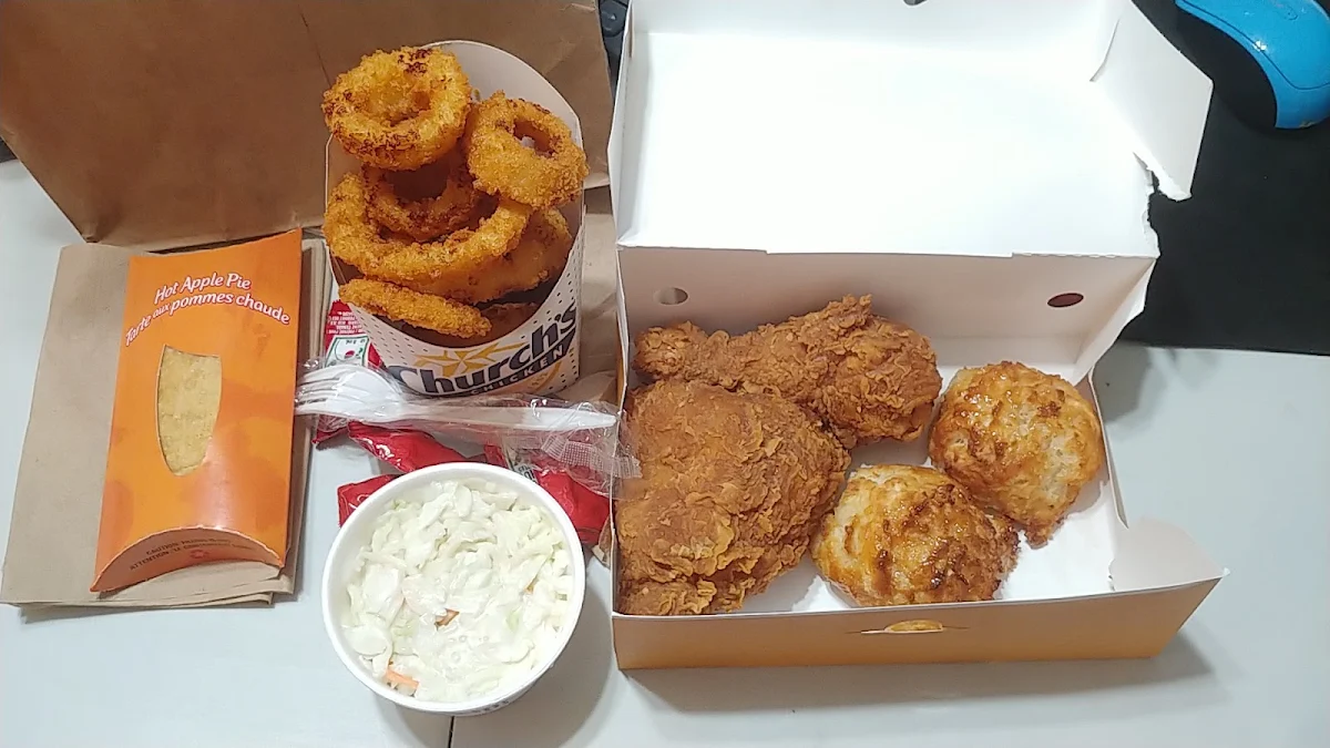 Fried Chicken Biscuits Onion Rings
