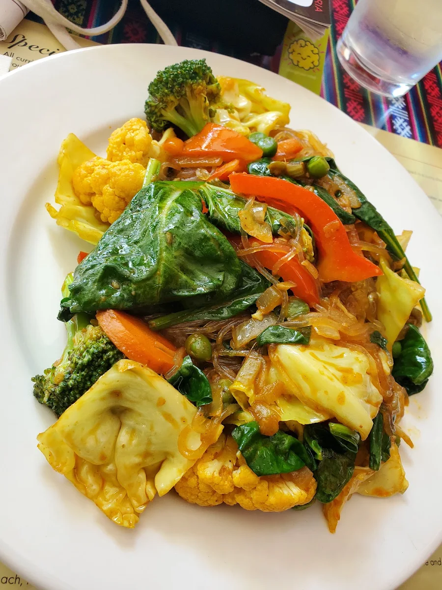 Vegetable Stir Fry w Rice Noodle