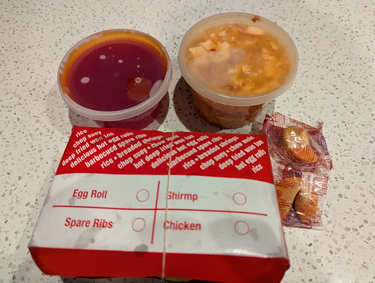 Chicken Balls and Hot and Sour Soup