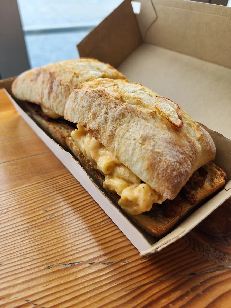 Pork with Mac and Cheese