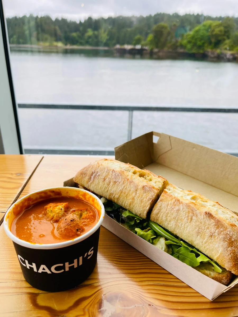 Sandwich and Tomato Soup