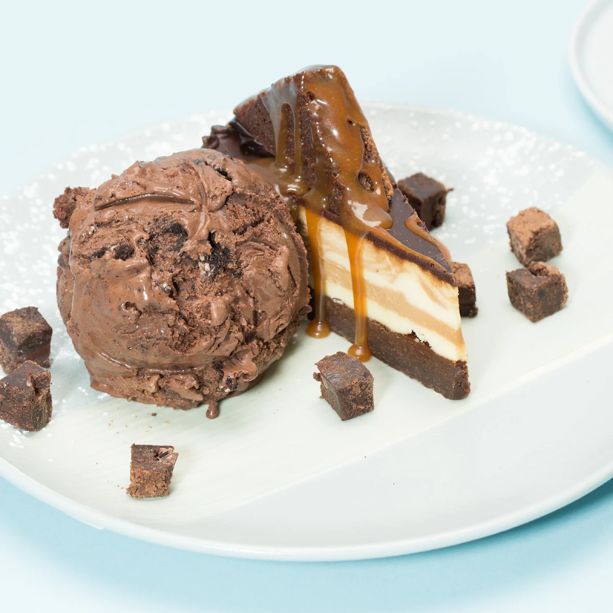 Caramel Fudge Brownie Cheesecake
