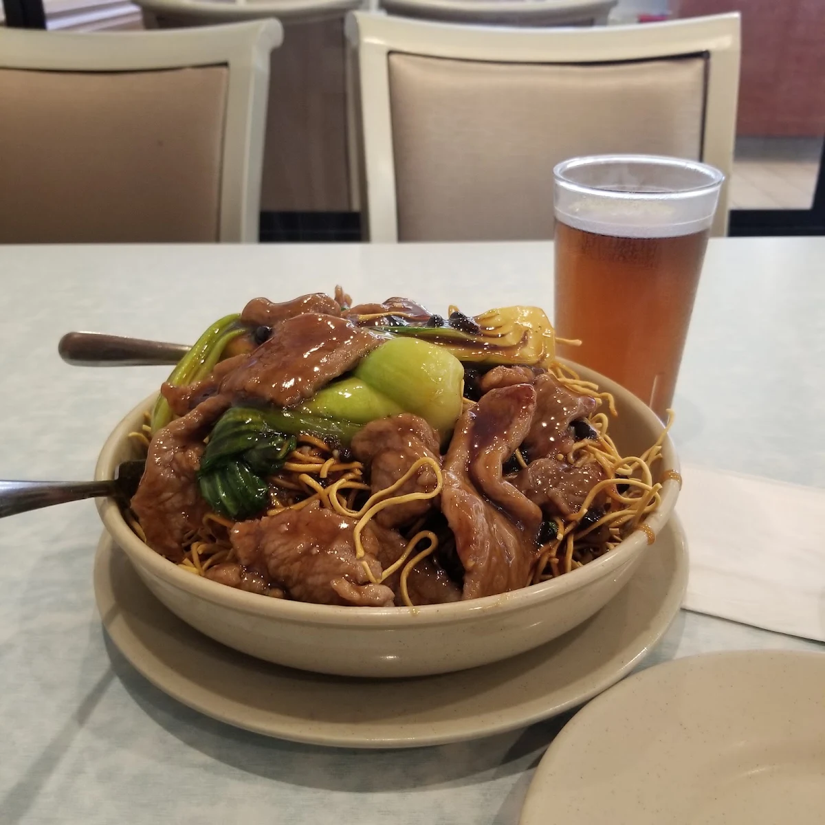 Crispy Chow Mein with Beef and Black Bean Sauce