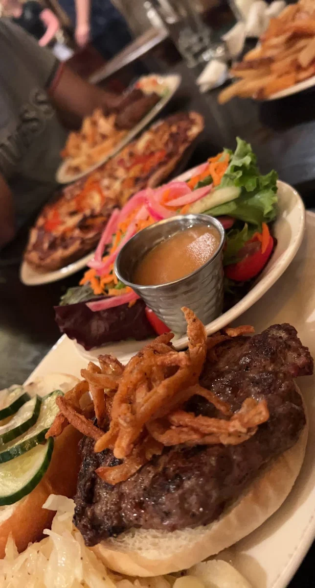 Five Spice Lamb Burger, The Old Triangle Irish Alehouse