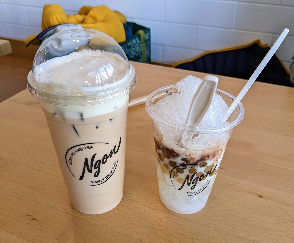 Earl Grey Milk Tea with Cheese Foam Choco Milo Coconut Dessert