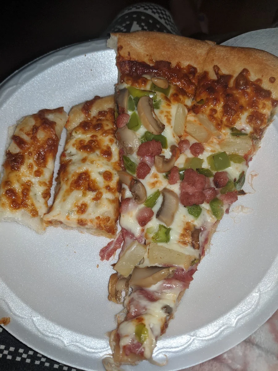 Pizza and Garlic Bread