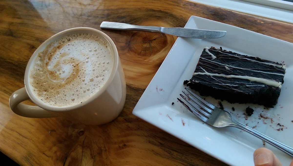 Latte with Chocolate Brownie