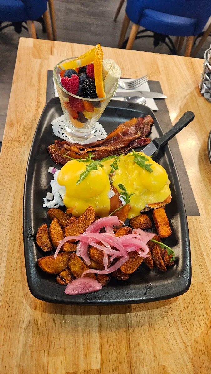 Meat Lovers Eggs Benedict