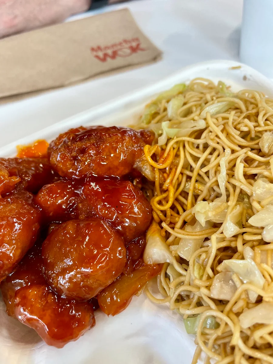 Lo Mein Noodles Sweet and Sour Pork Honey Garlic Chicken