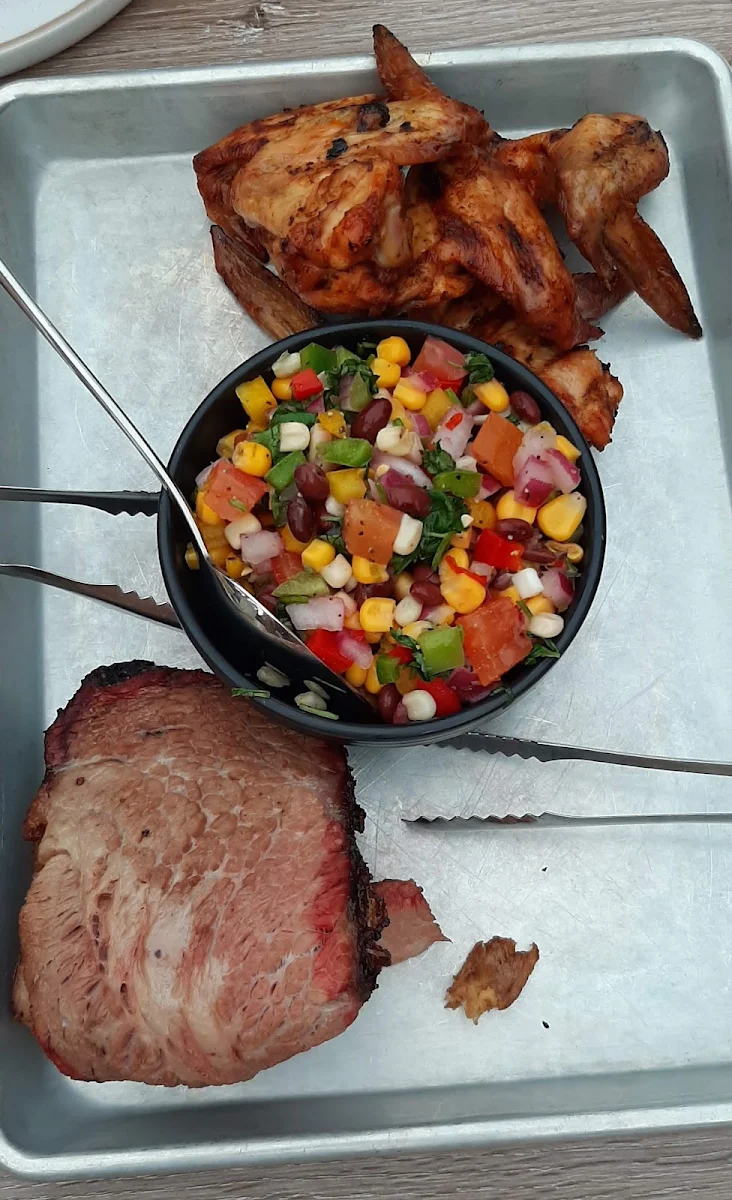 Smoked Chicken Wings Santa Fe Salad Texas Brisket