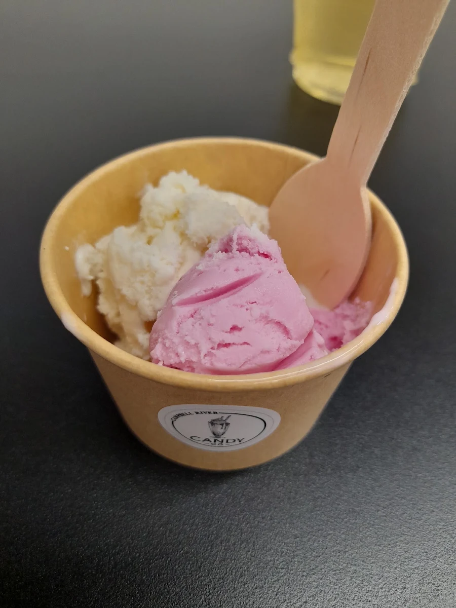 Strawberry Ice Cream and Vanilla Ice Cream