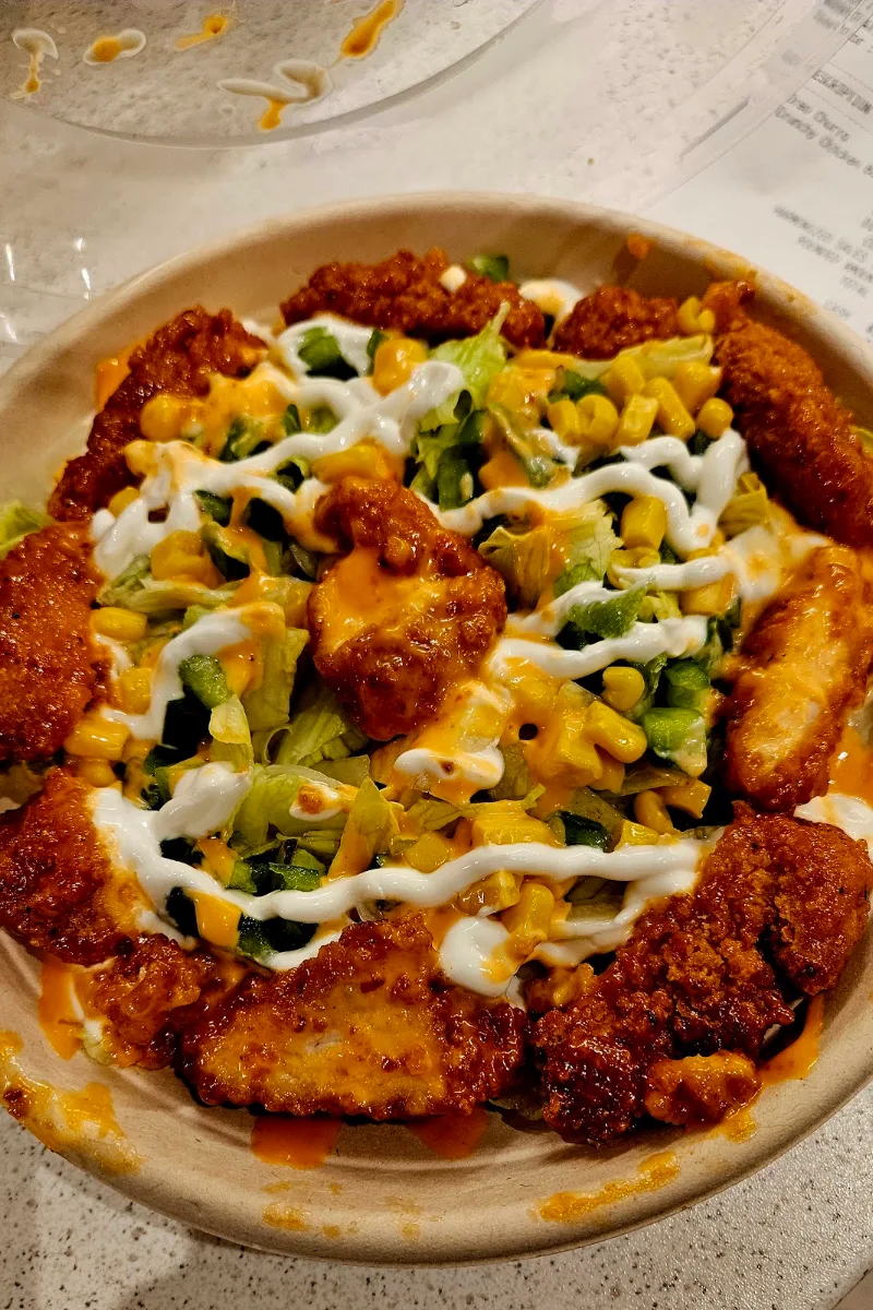 Crunchy Chicken Rice Bowl
