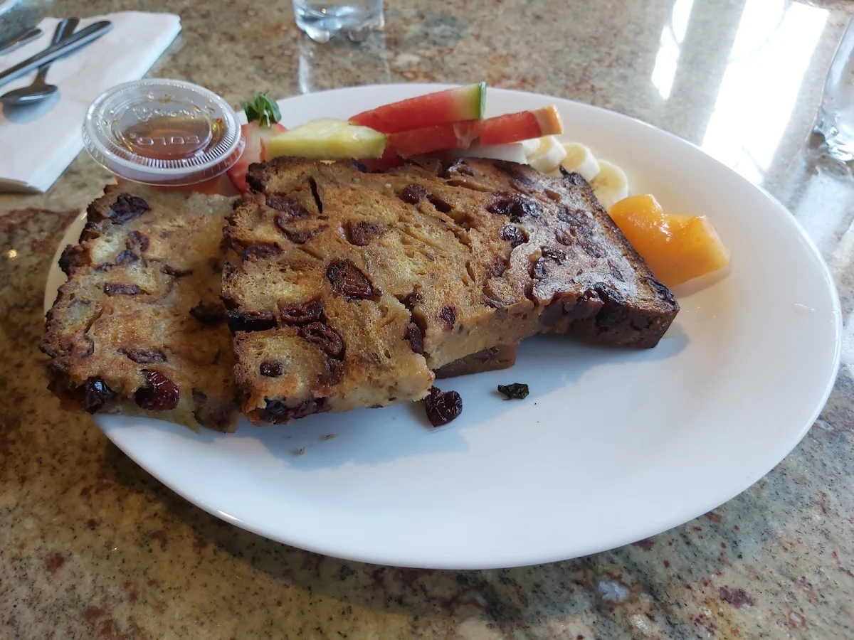 French Toast Made with Rum and Cranberries