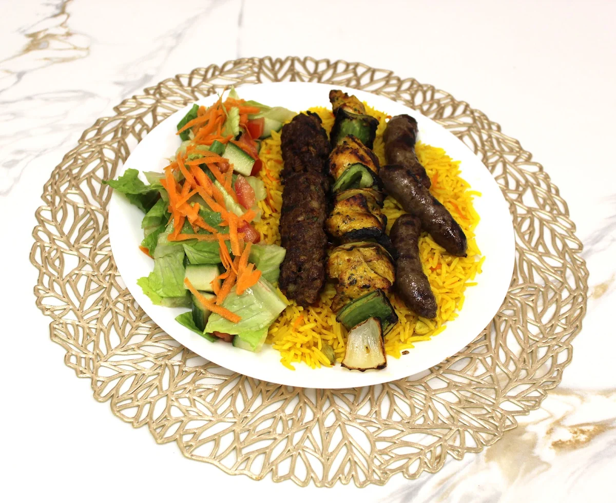 Trio Skewers Chicken Kofta Merguez