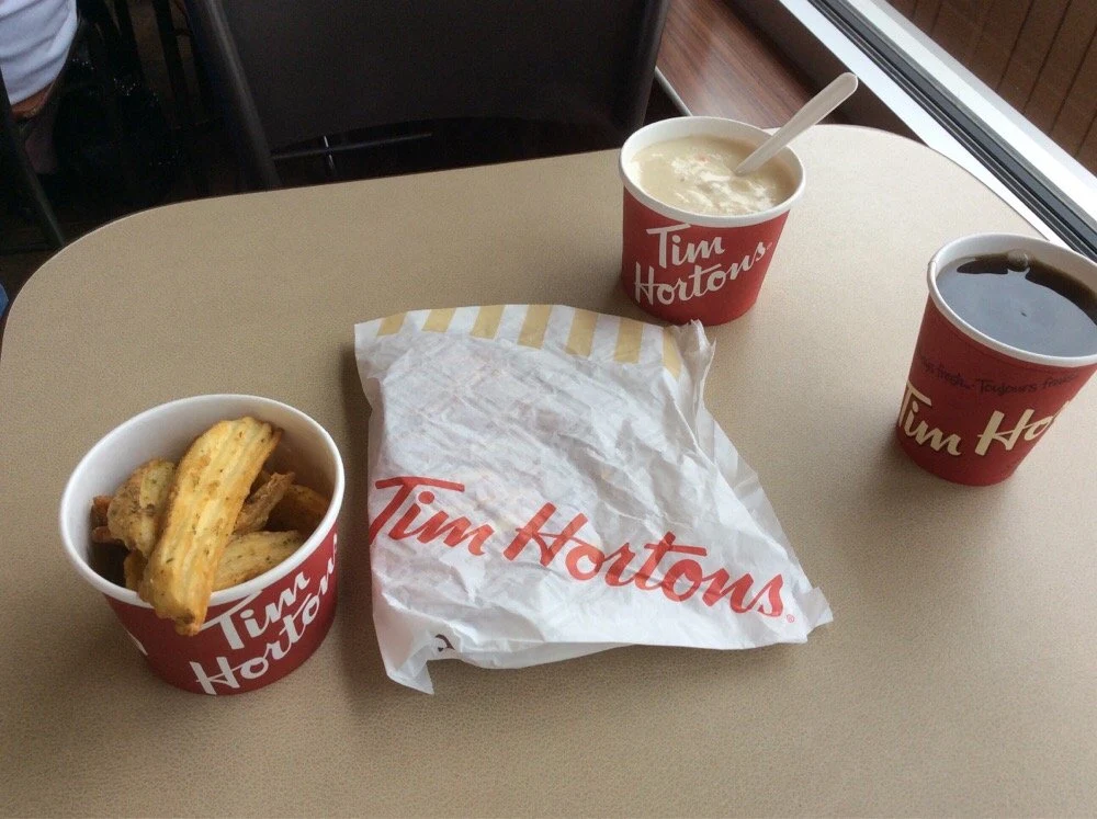 Clam Chowder Soup and Sandwich