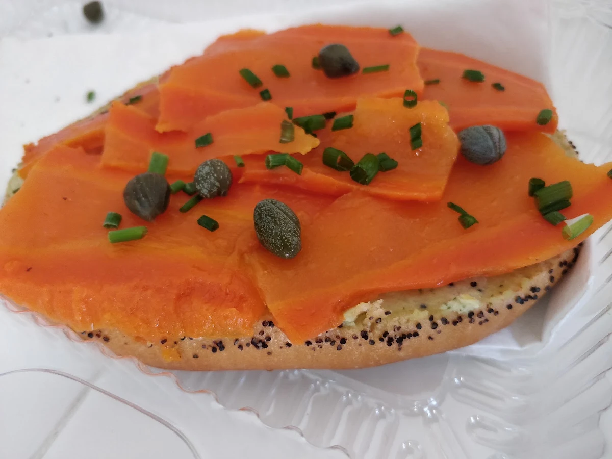 Lox and Cream Cheese on a Bagel