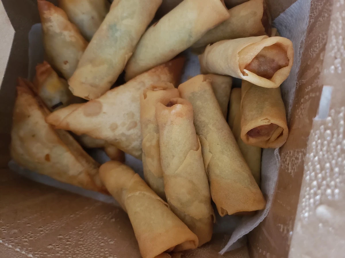 Mixed Vegetable Samosa and Spring Roll