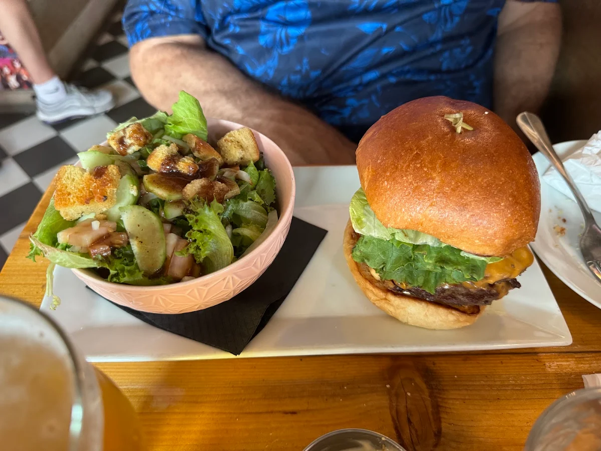 Main Street Burger with House Salad