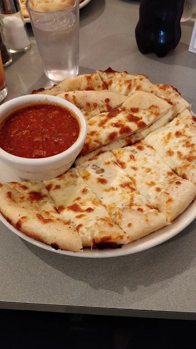 Pizza Bread with Cheese and Meat Sauce