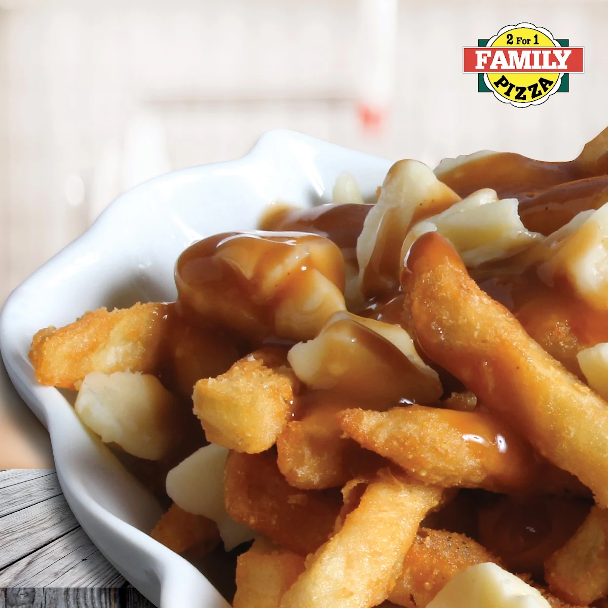 Regular Poutine, 2 for 1 Family Pizza 🍕 Prince Albert