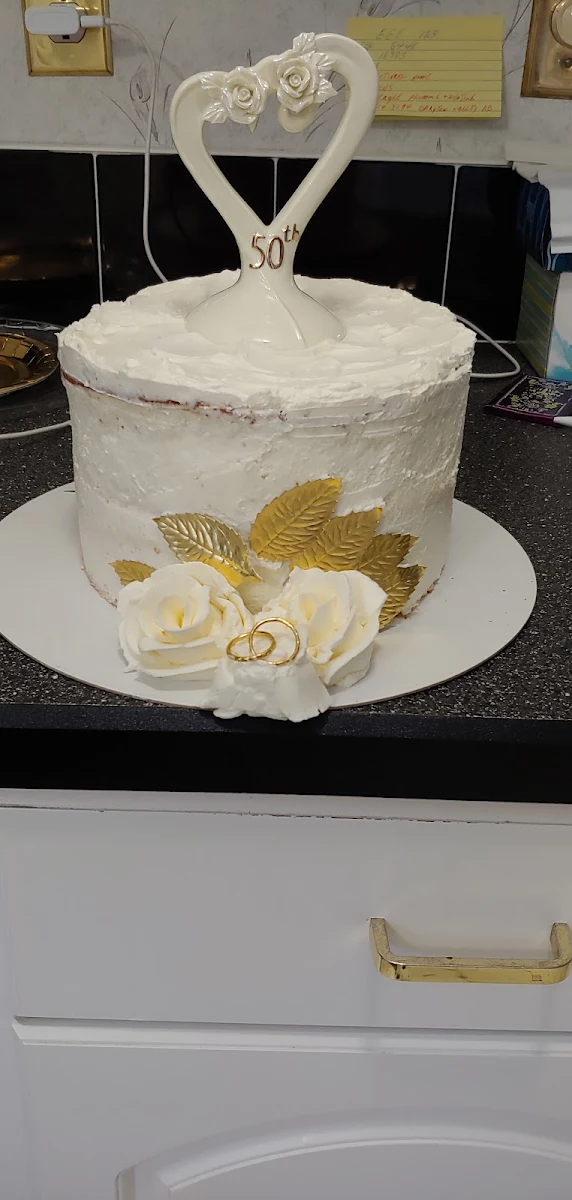 Layered White Naked Cake with Vanilla Buttercream