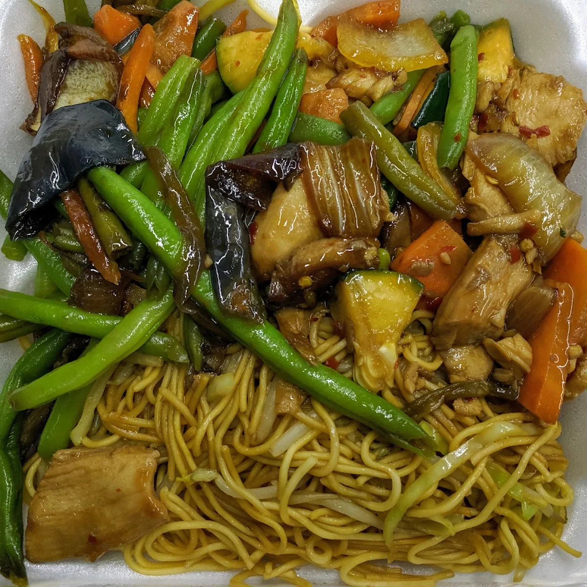 Spicy Chicken Beans Noodles