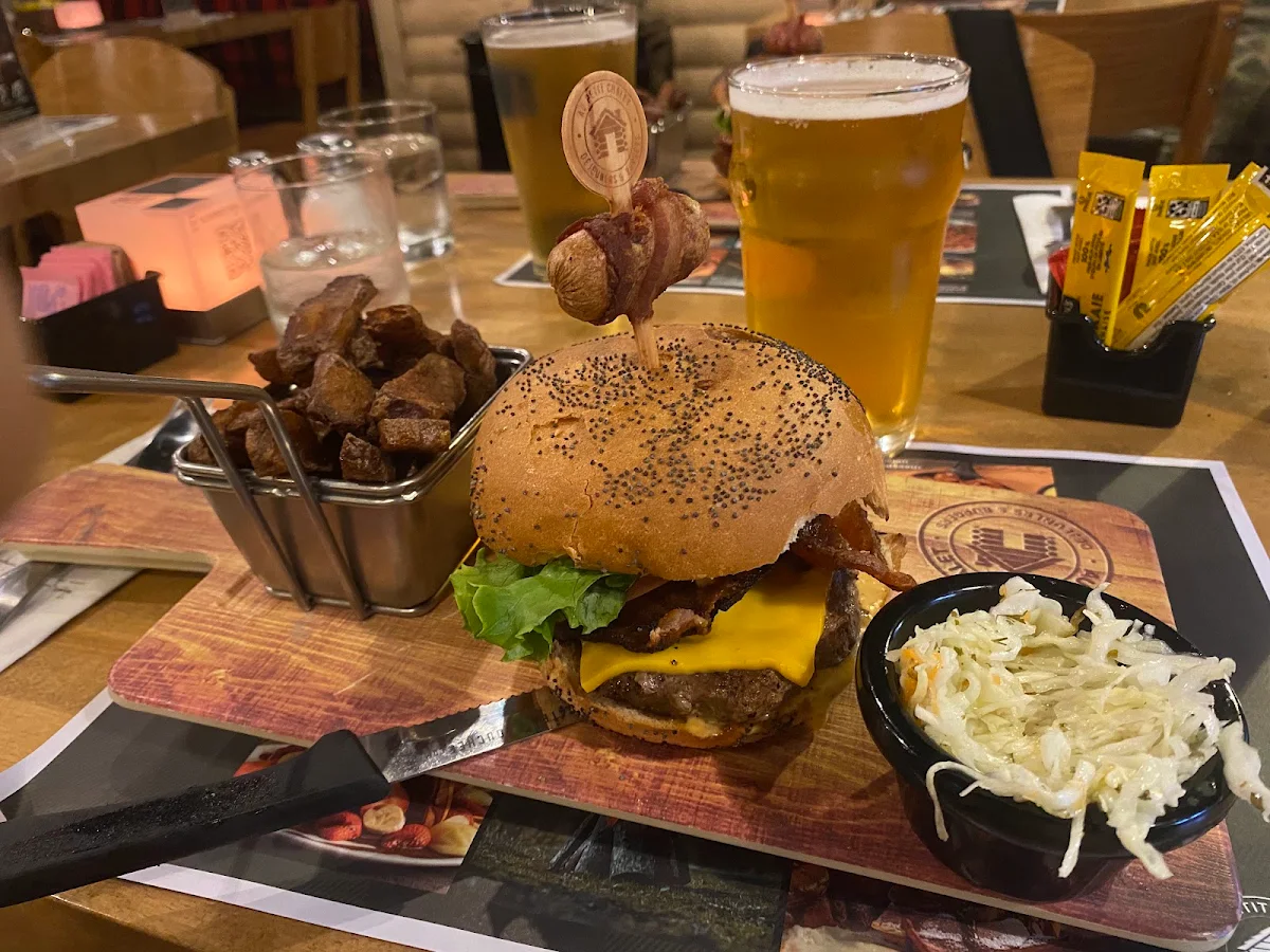 Beef Burger and Fries