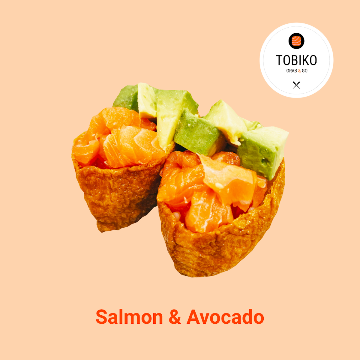 Salmon & Avocado Inari 2pcs